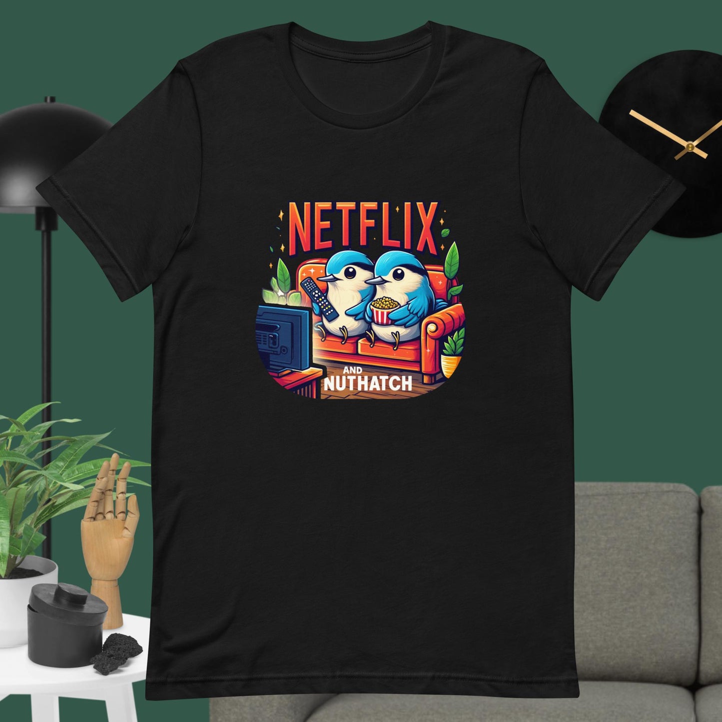 Netflix and Nuthatch: Movie Night Magic Tee